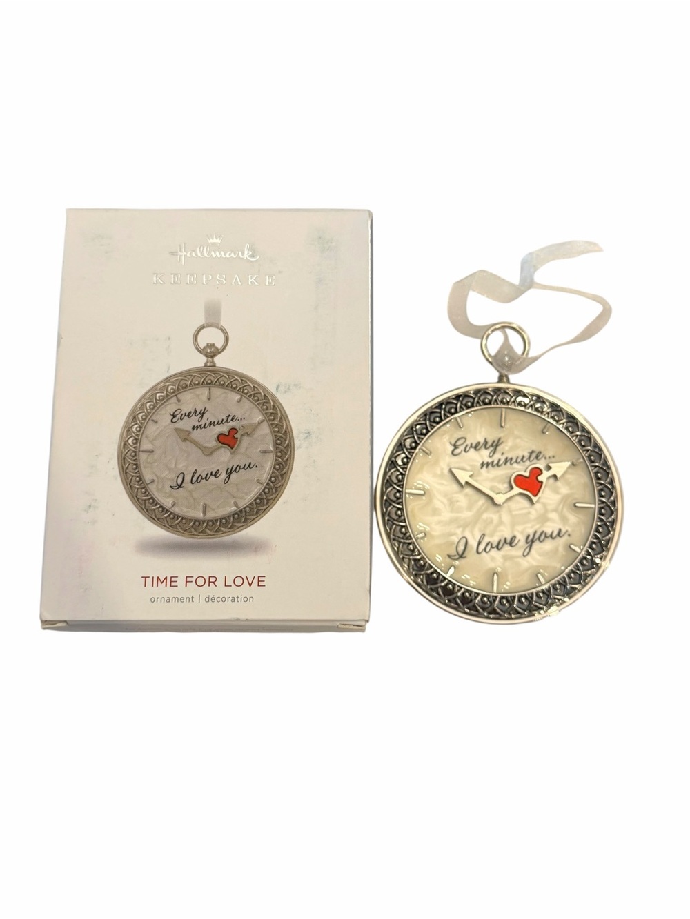 2018 Hallmark Keepsake Ornament TIME FOR LOVE Pocket Watch Open Box Christmas